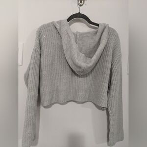 Aeropostale Cropped Knitted Hoodie Sweater Top